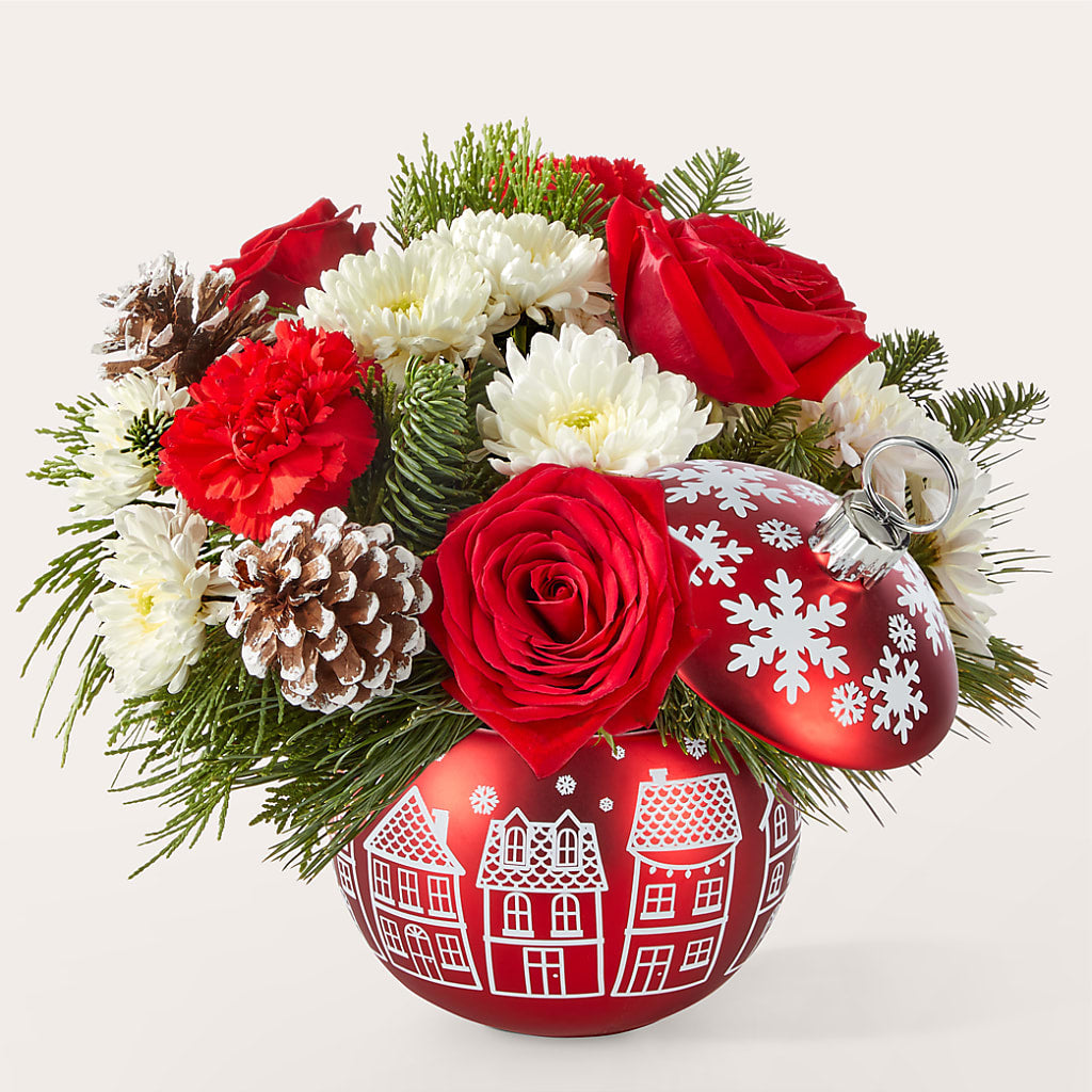 Christmas Village Ornament – Mary Blooms Florist, Port Saint Lucie FL