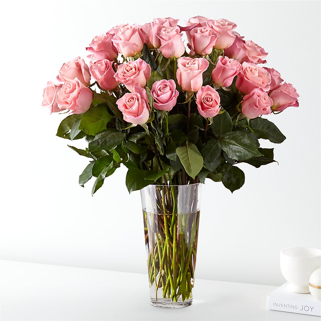 Long Stem Pink Rose Bouquet – Mary Blooms Florist, Port Saint Lucie FL