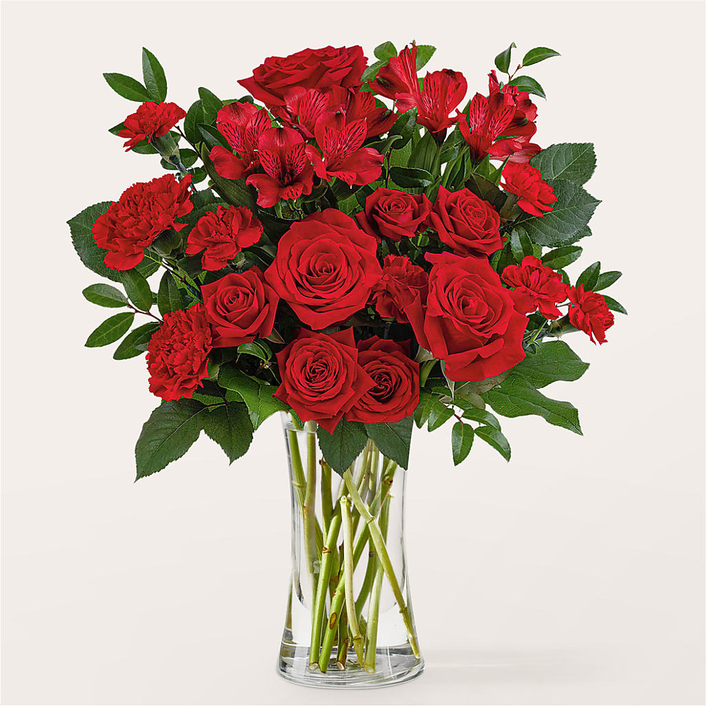 Brilliant Ruby Bouquet – Mary Blooms Florist, Port Saint Lucie FL