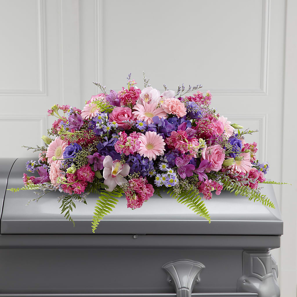 Glorious Garden Casket Spray – Mary Blooms Florist, Port Saint Lucie FL