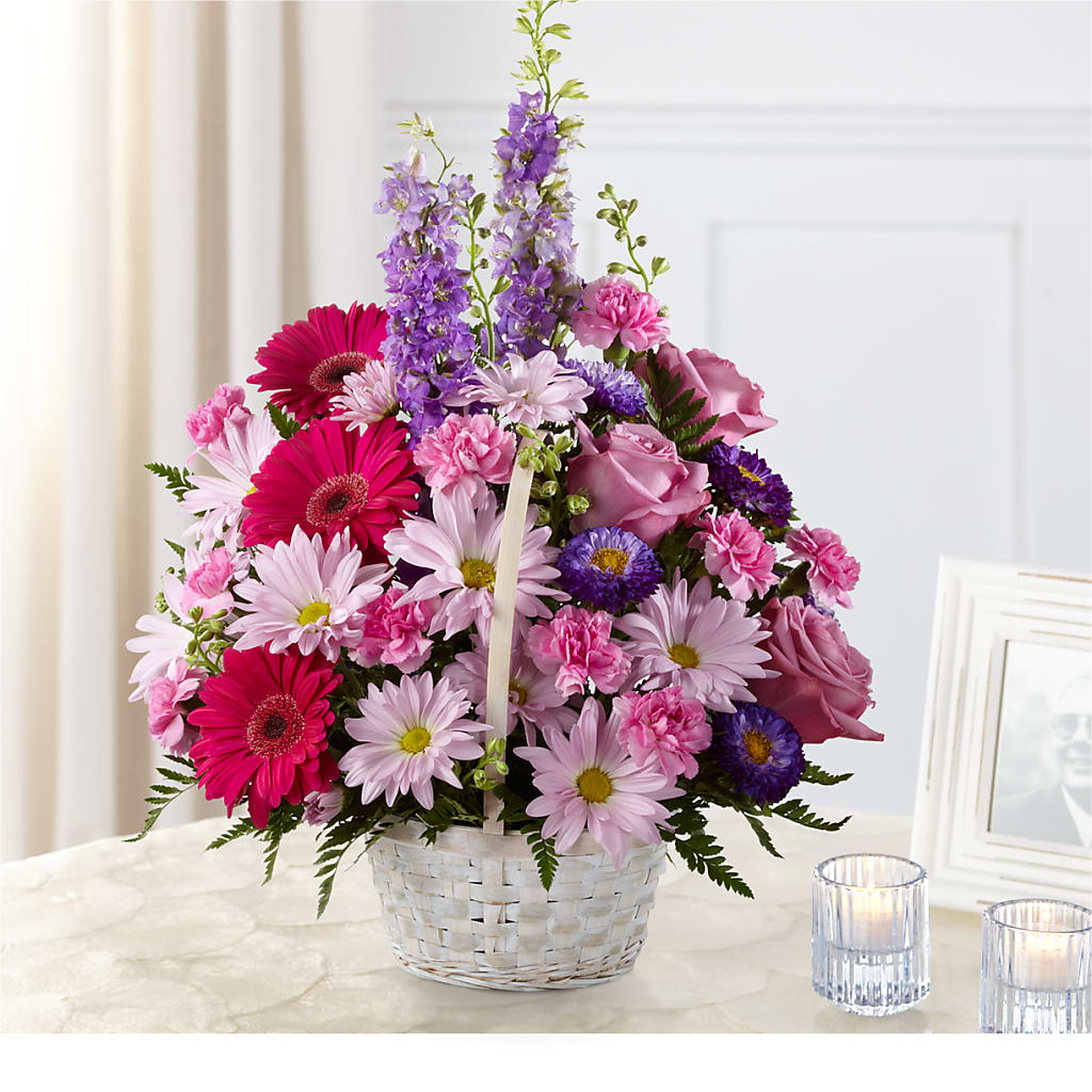 Pastel Peace Basket – Mary Blooms Florist, Port Saint Lucie FL
