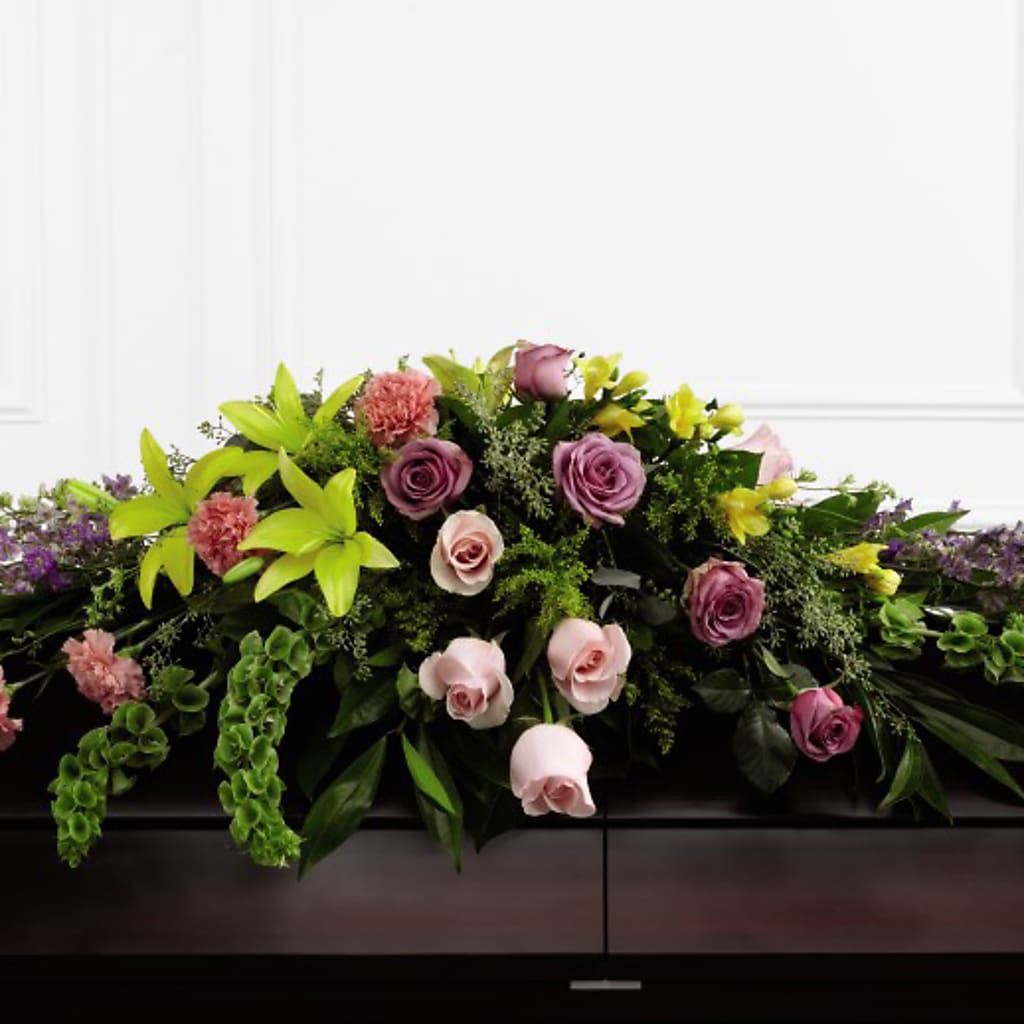 Forever Beloved Casket Spray – Mary Blooms Florist, Port Saint Lucie FL