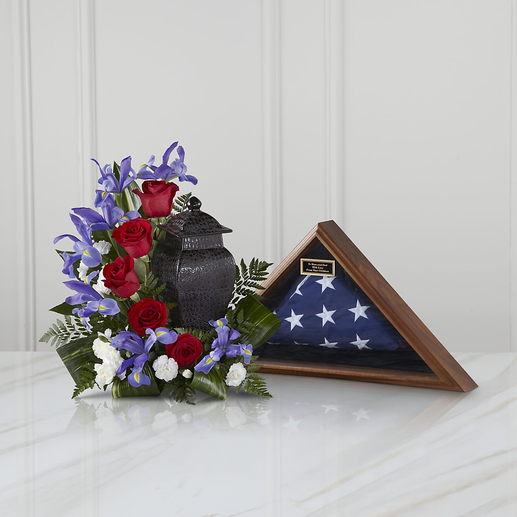 Patriotic Tribute Arrangement – Mary Blooms Florist, Port Saint Lucie FL