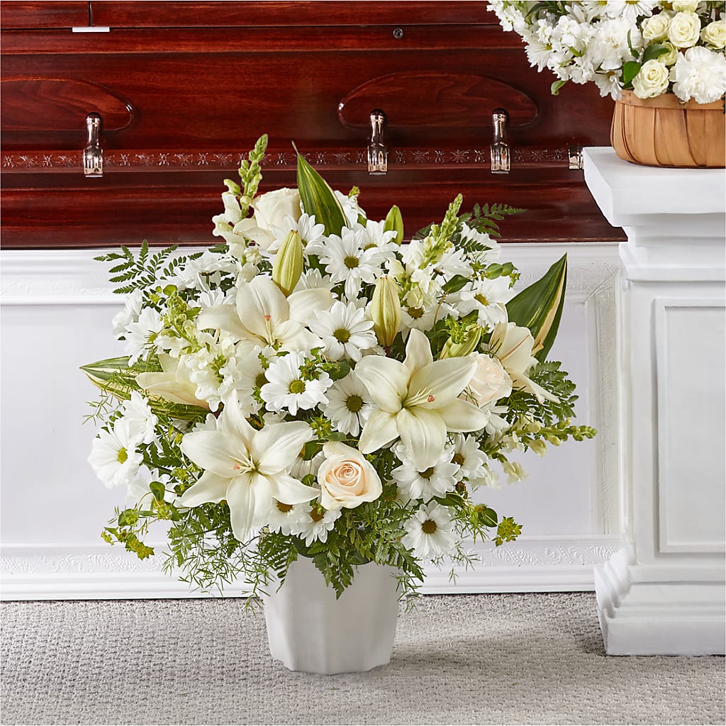 Thoughts of Tranquility Floor Basket – Mary Blooms Florist, Port Saint Lucie FL