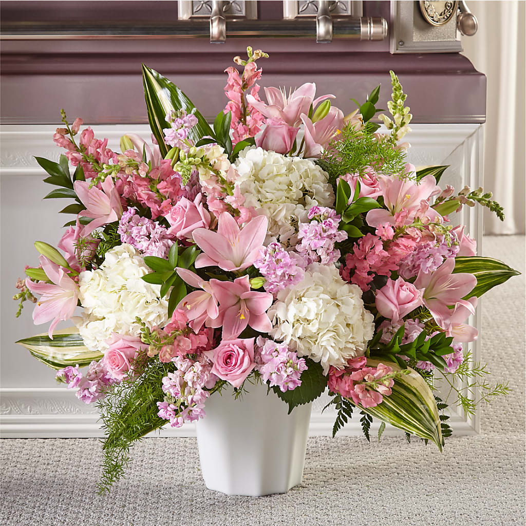 Simply Serene Floor Basket – Mary Blooms Florist, Port Saint Lucie FL