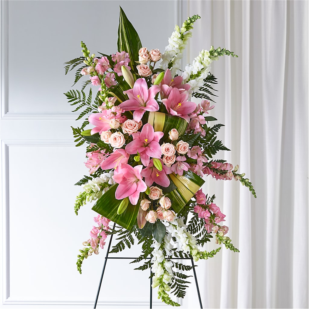 Elegant Embrace Standing Spray – Mary Blooms Florist, Port Saint Lucie FL
