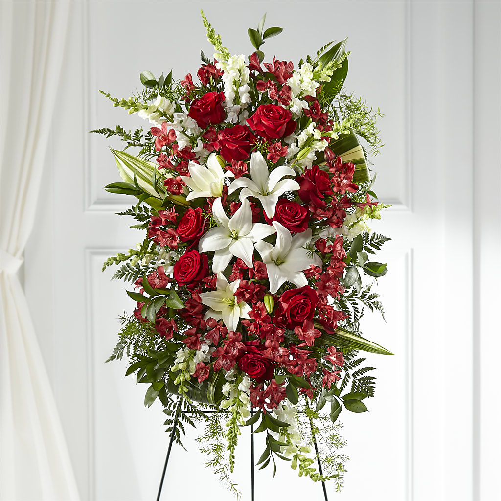 Everlasting Memory Standing Spray – Mary Blooms Florist, Port Saint Lucie FL