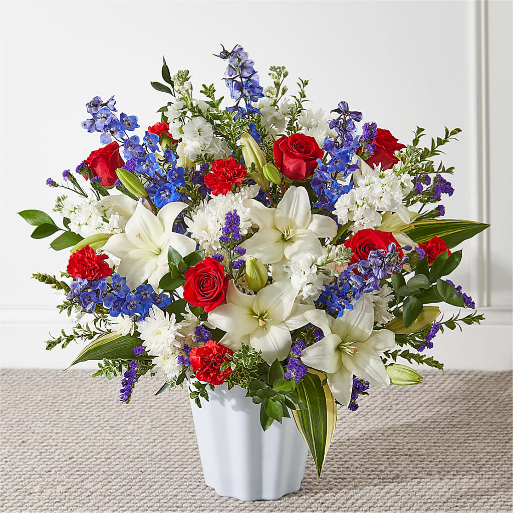 Consoled Floor Basket – Mary Blooms Florist, Port Saint Lucie FL