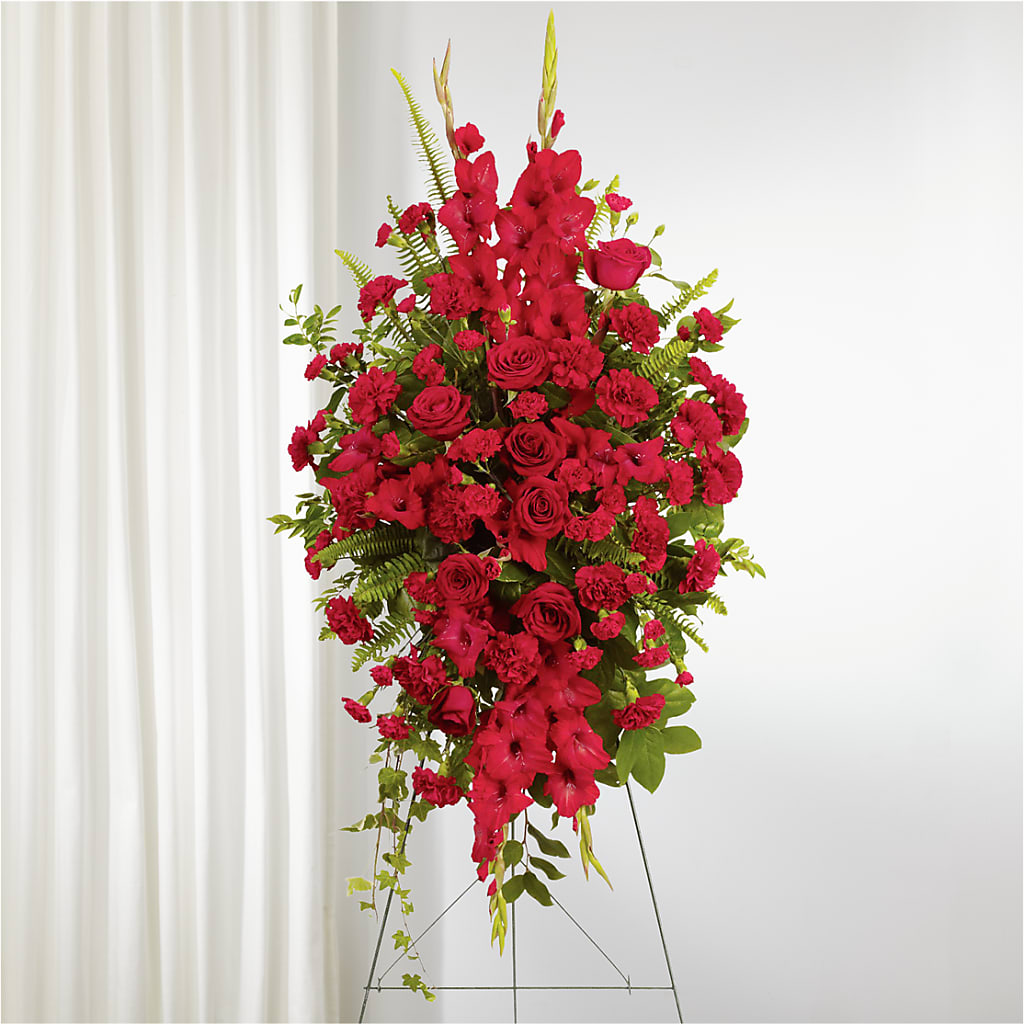 From the Heart Standing Spray – Mary Blooms Florist, Port Saint Lucie FL