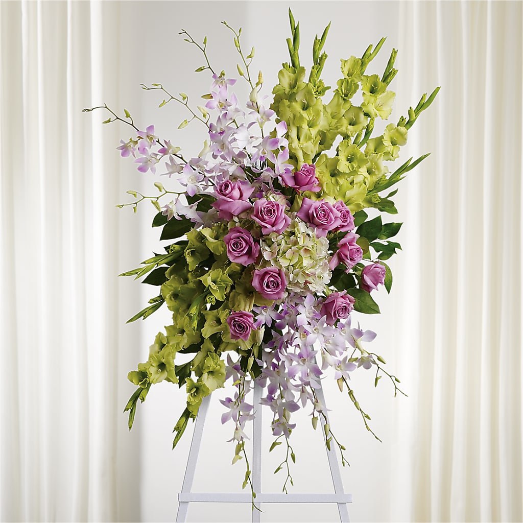 Lasting Legacy Standing Spray – Mary Blooms Florist, Port Saint Lucie FL