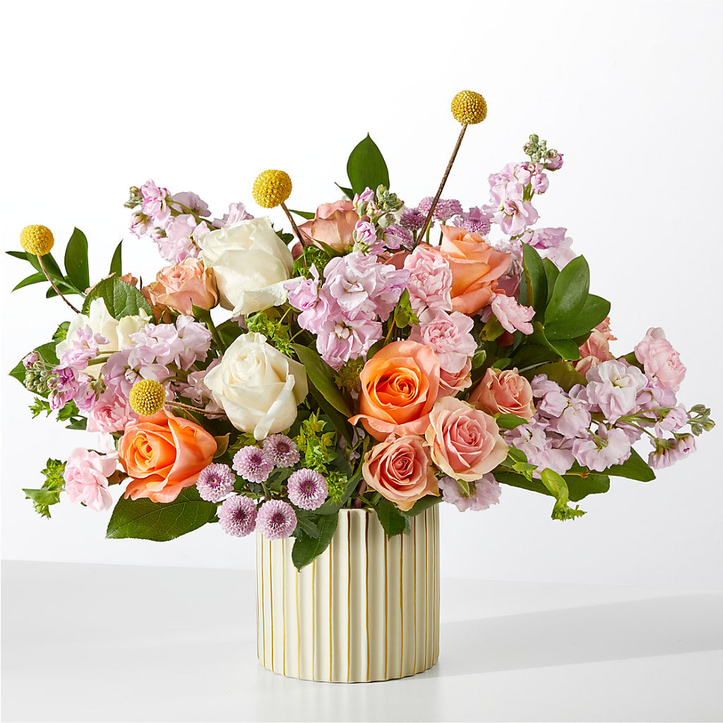 French Market Bouquet with Ivory Vase – Mary Blooms Florist, Port Saint Lucie FL