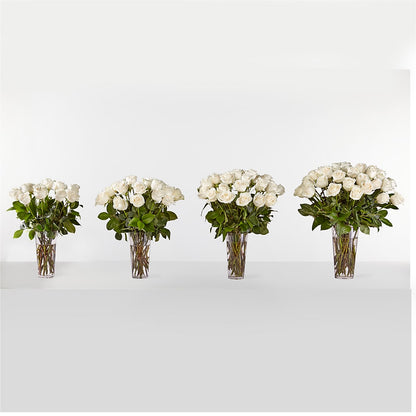 Long Stem White Rose Bouquet –  Mary Blooms Florist, Port Saint Lucie FL