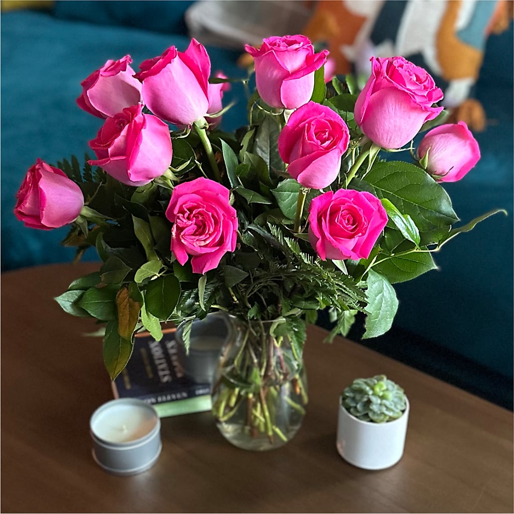 Long Stem Pink Rose Bouquet –  Mary Blooms Florist, Port Saint Lucie FL