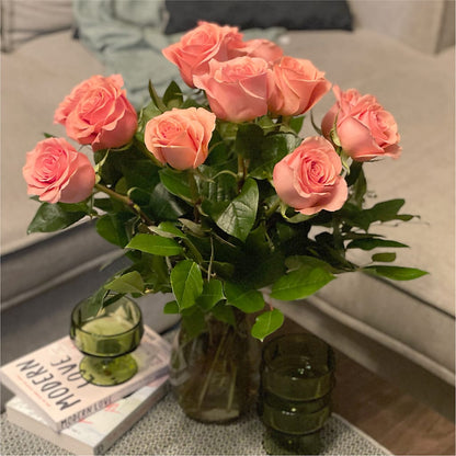 Long Stem Pink Rose Bouquet –  Mary Blooms Florist, Port Saint Lucie FL