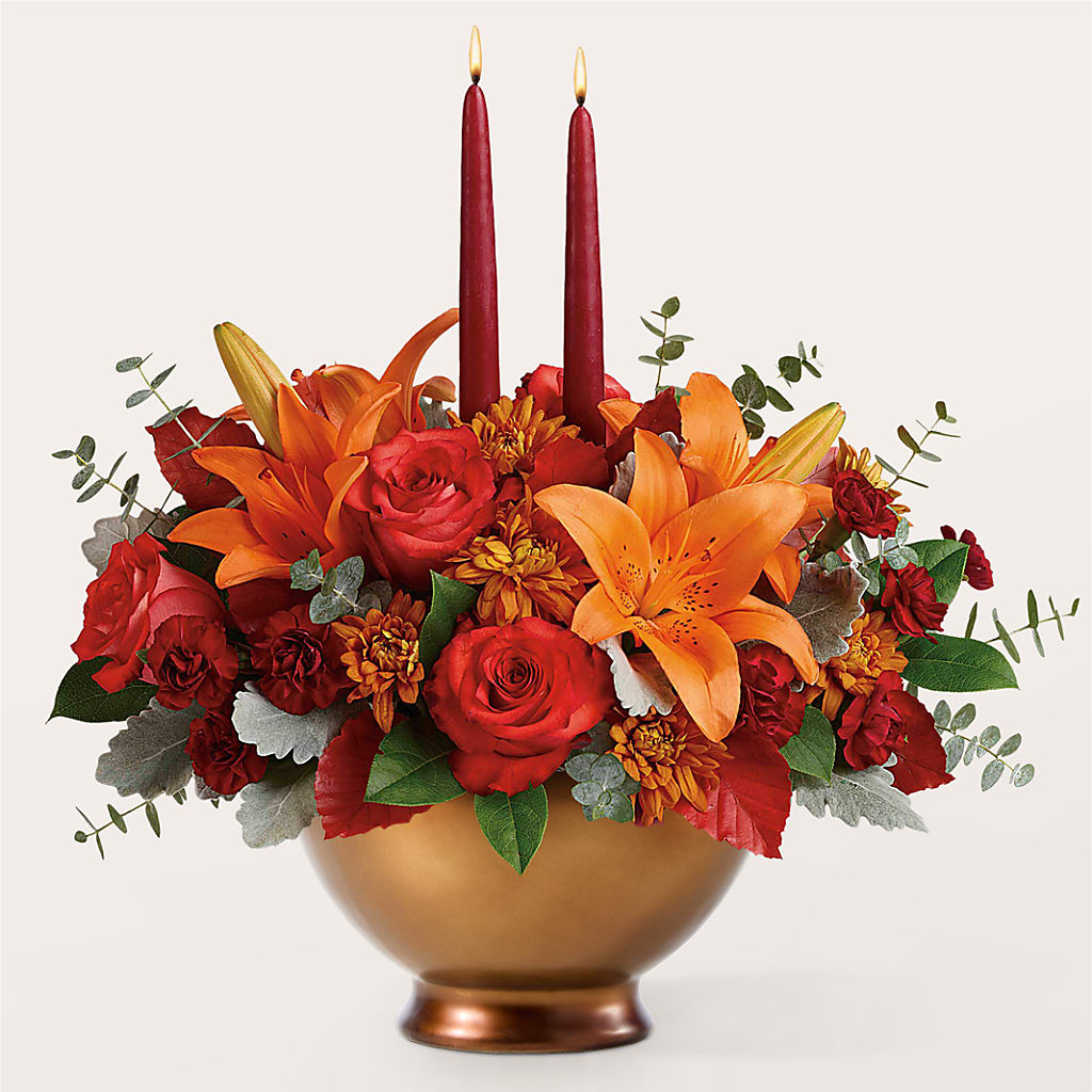 Fruits of Fall Centerpiece –  Mary Blooms Florist, Port Saint Lucie FL