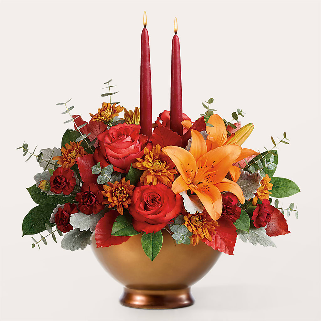 Fruits of Fall Centerpiece –  Mary Blooms Florist, Port Saint Lucie FL