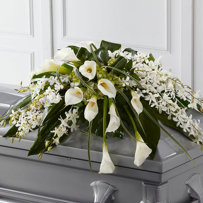 Angel Wings Casket Spray –  Mary Blooms Florist, Port Saint Lucie FL