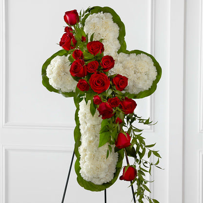 Floral Cross Easel –  Mary Blooms Florist, Port Saint Lucie FL