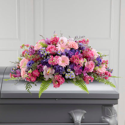 Glorious Garden Casket Spray –  Mary Blooms Florist, Port Saint Lucie FL