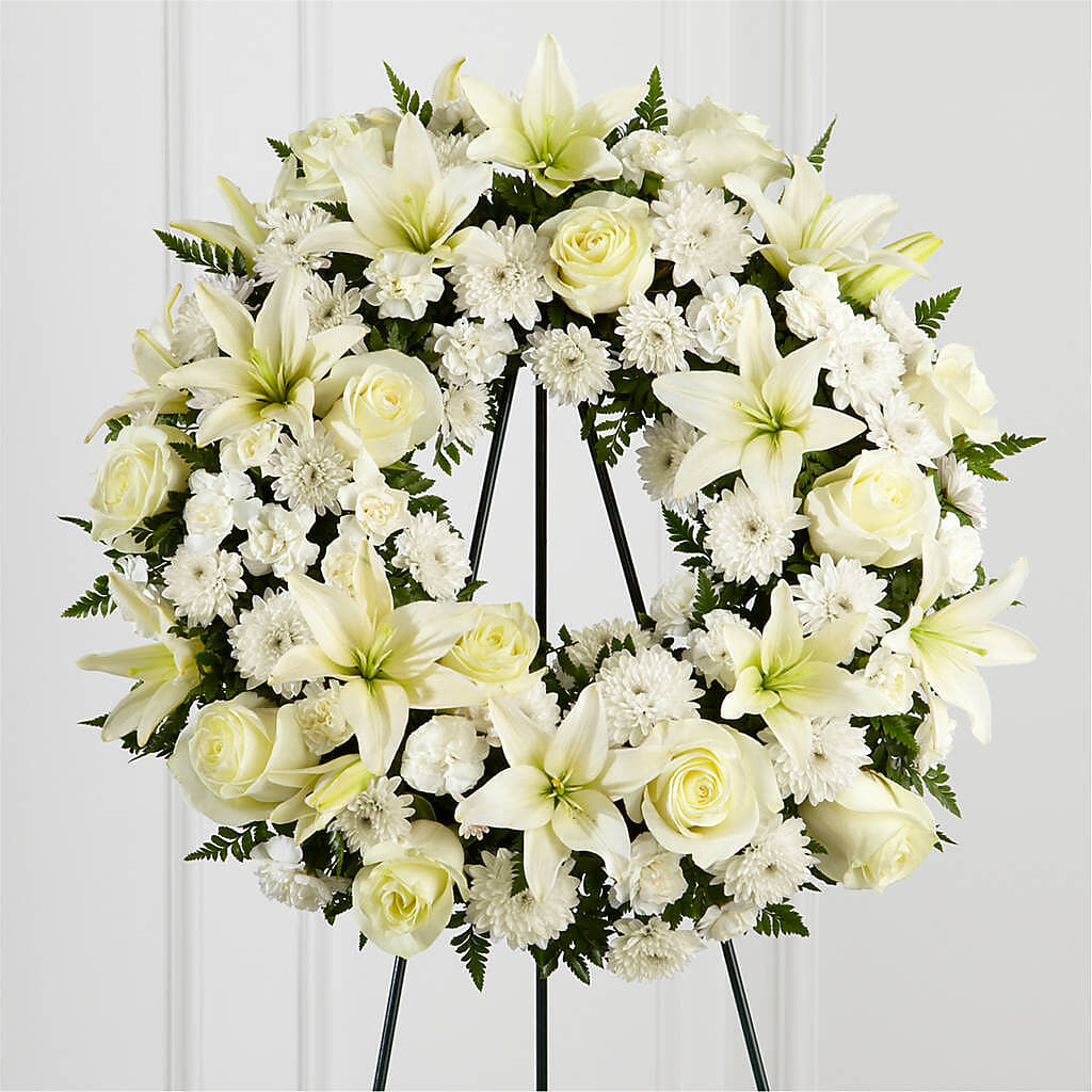 Treasured Tribute Wreath –  Mary Blooms Florist, Port Saint Lucie FL