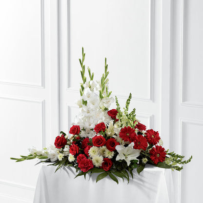 Crimson & White Arrangement –  Mary Blooms Florist, Port Saint Lucie FL