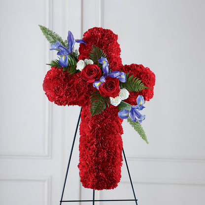 Faithful Hero Floral Cross –  Mary Blooms Florist, Port Saint Lucie FL