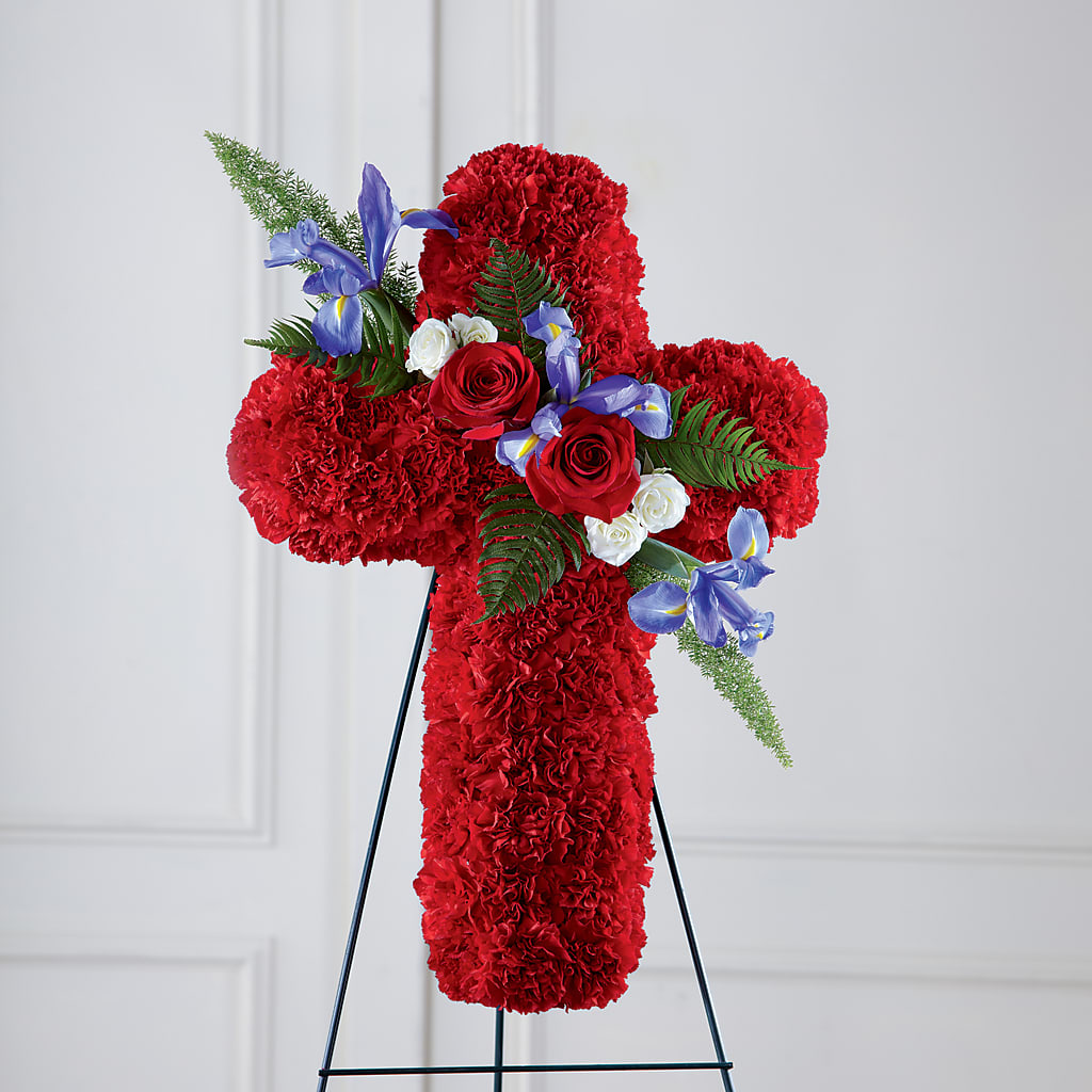 Faithful Hero Floral Cross –  Mary Blooms Florist, Port Saint Lucie FL