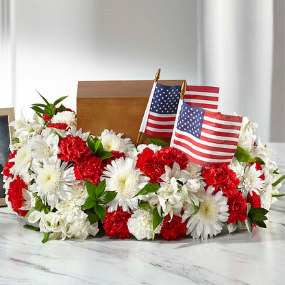 Spirit of Patriotism Cremation Adornment –  Mary Blooms Florist, Port Saint Lucie FL