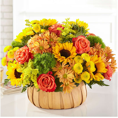 Harvest Sunflower Basket –  Mary Blooms Florist, Port Saint Lucie FL