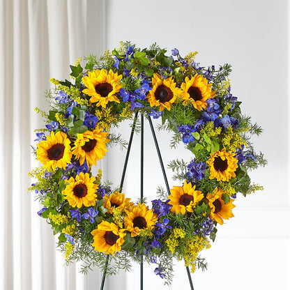 Bright Rays Wreath –  Mary Blooms Florist, Port Saint Lucie FL