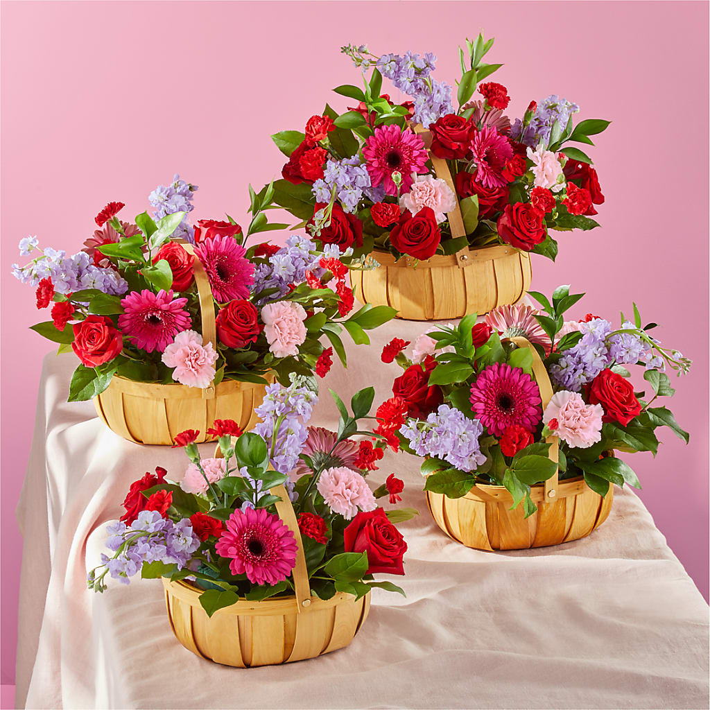 Pink Picnic Basket –  Mary Blooms Florist, Port Saint Lucie FL