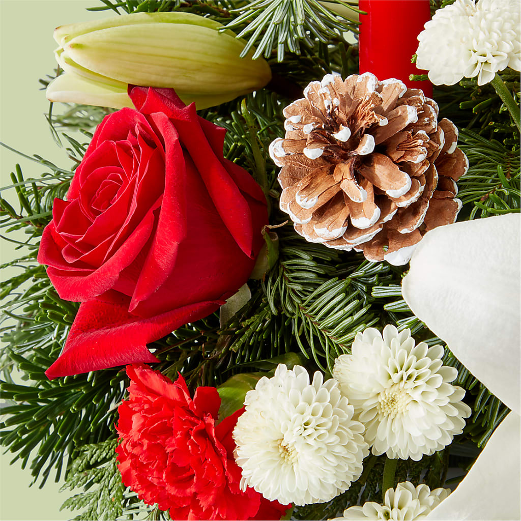 Seasonal Festivities Centerpiece –  Mary Blooms Florist, Port Saint Lucie FL