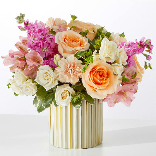 Paradise Bouquet with Ivory Vase –  Mary Blooms Florist, Port Saint Lucie FL