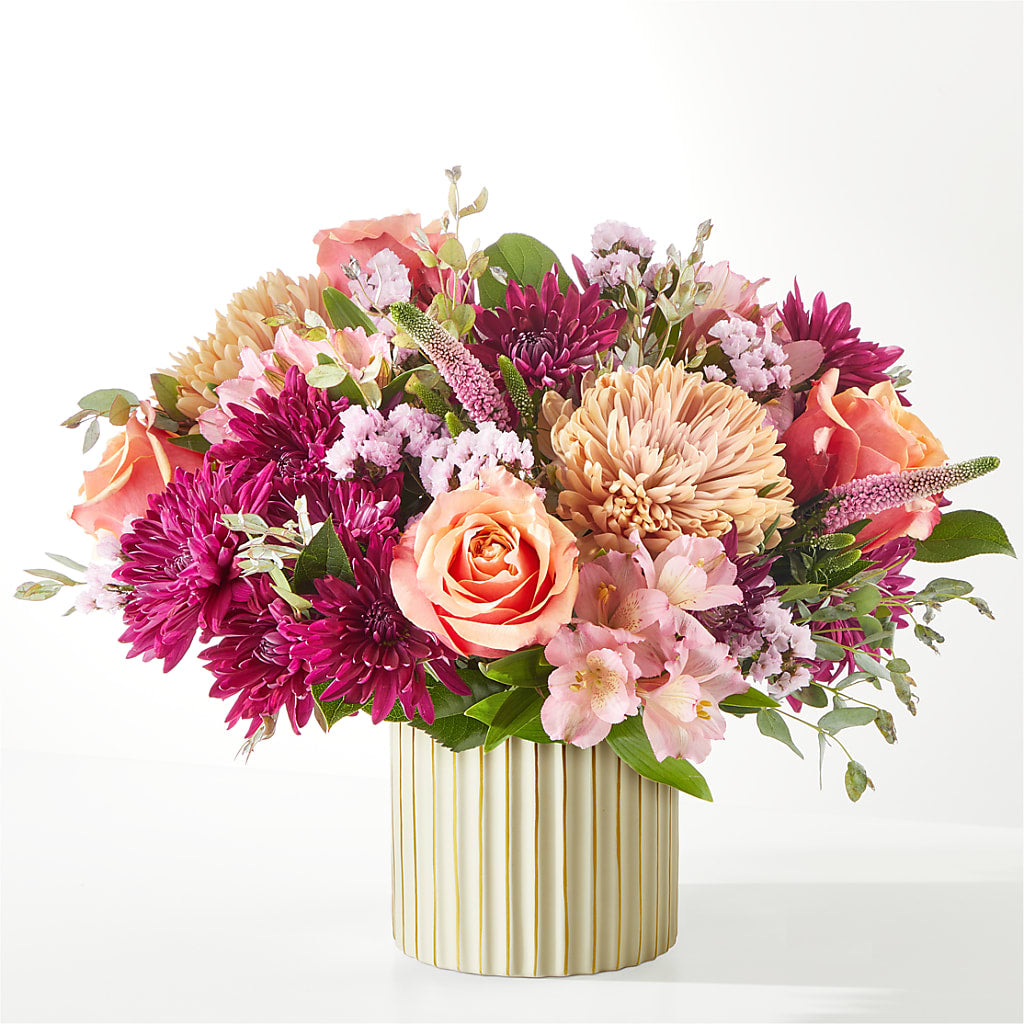 Berry Cobbler Bouquet with Ivory Vase –  Mary Blooms Florist, Port Saint Lucie FL