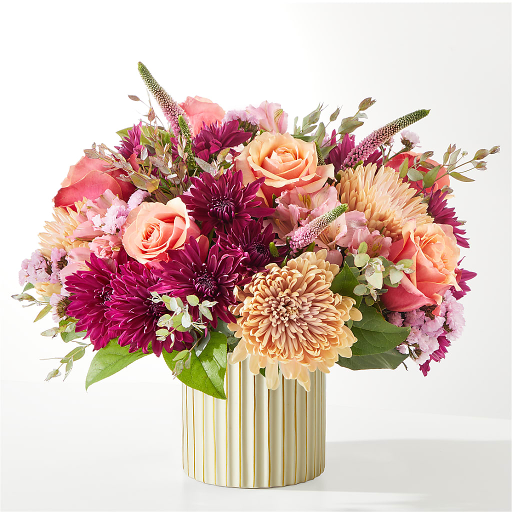 Berry Cobbler Bouquet with Ivory Vase –  Mary Blooms Florist, Port Saint Lucie FL