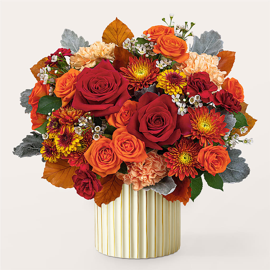 Merlot Bouquet with Ivory Vase –  Mary Blooms Florist, Port Saint Lucie FL