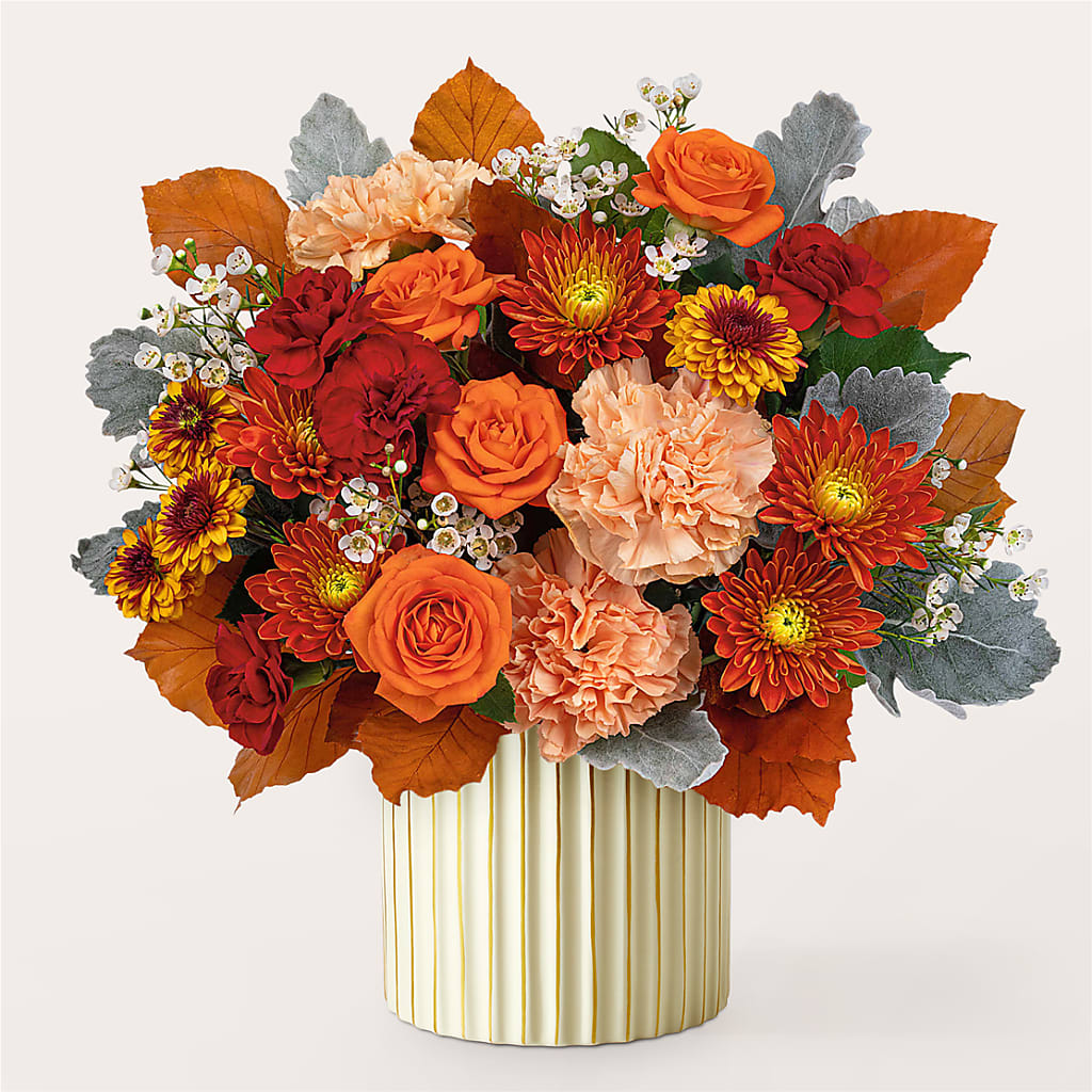Merlot Bouquet with Ivory Vase –  Mary Blooms Florist, Port Saint Lucie FL