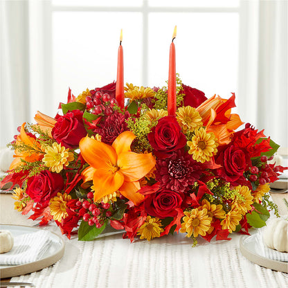 Autumn's Embrace Centerpiece –  Mary Blooms Florist, Port Saint Lucie FL