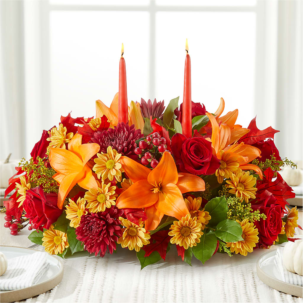 Autumn's Embrace Centerpiece –  Mary Blooms Florist, Port Saint Lucie FL