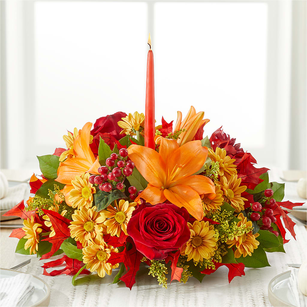Autumn's Embrace Centerpiece –  Mary Blooms Florist, Port Saint Lucie FL