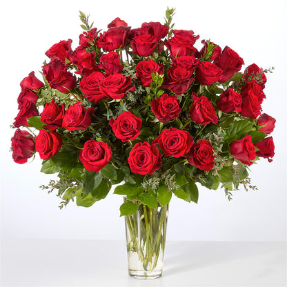 Forever Yours Fifty Stem Red Rose Bouquet –  Mary Blooms Florist, Port Saint Lucie FL