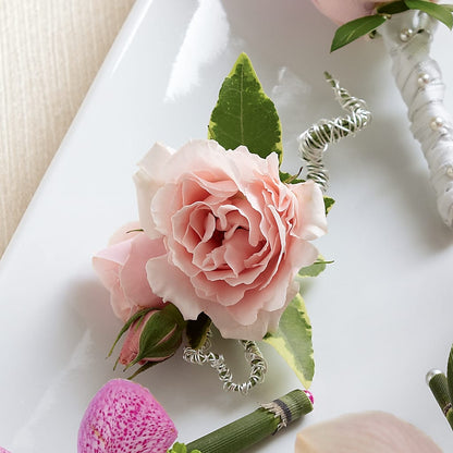 Pink Spray Rose Boutonniere –  Mary Blooms Florist, Port Saint Lucie FL
