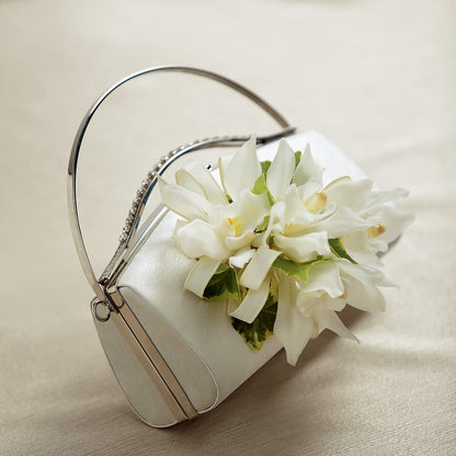 White Purse Decor –  Mary Blooms Florist, Port Saint Lucie FL