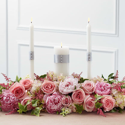 Worldwide Romance Unity Candle Arrangement –  Mary Blooms Florist, Port Saint Lucie FL