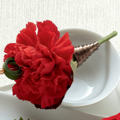 Red Carnation Boutonniere –  Mary Blooms Florist, Port Saint Lucie FL